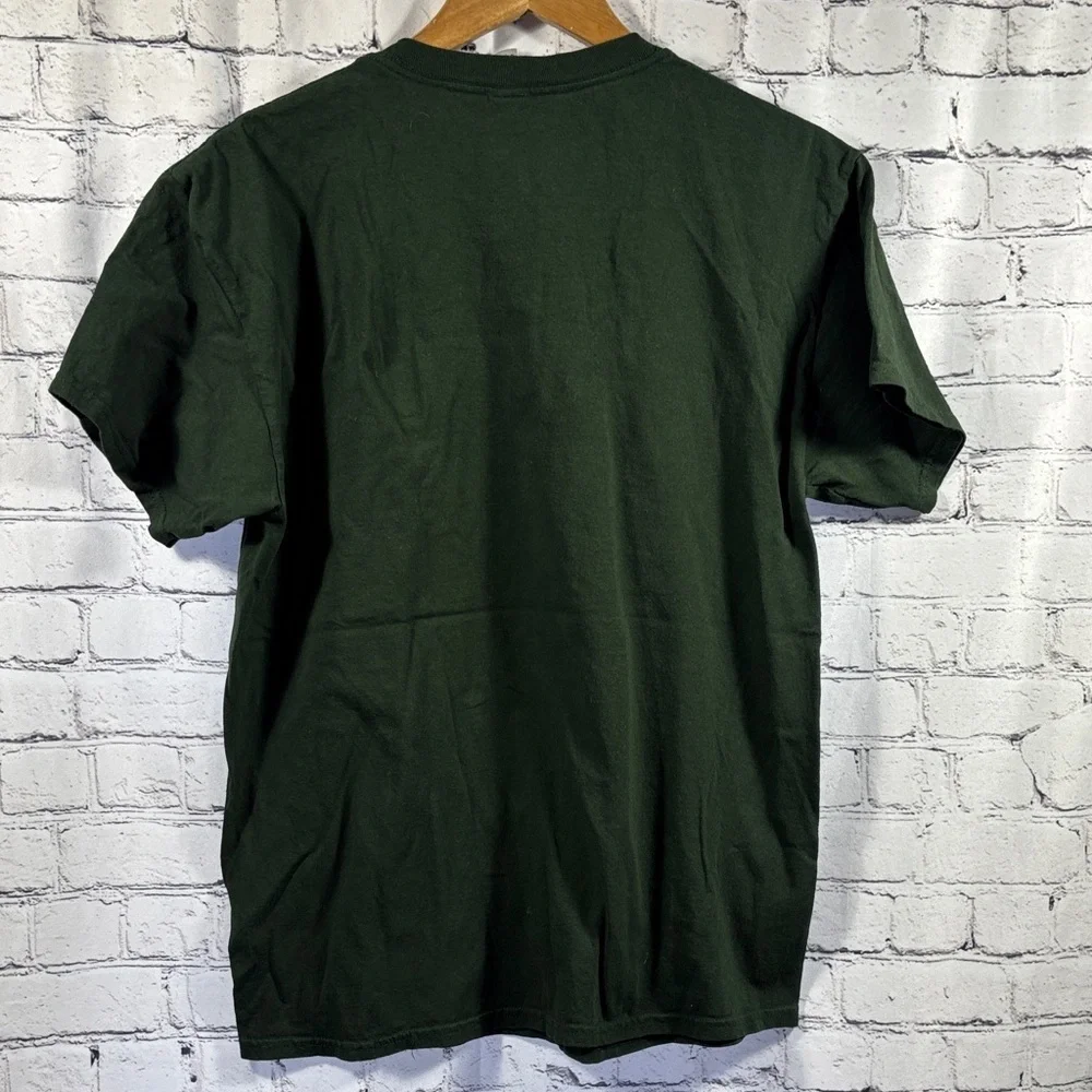 Gildan Dark Green Graphic Short Sleeve Men's Tee